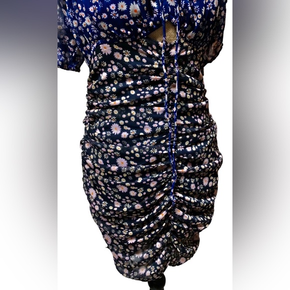 Free People Tessa 2 Tone Ruched Floral Open Back Dress NWOT/Unworn & Darling!!💖 - Picture 7 of 11